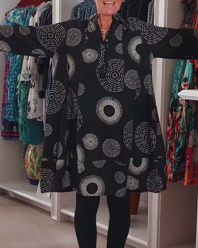 Casual kjole med geometrisk print