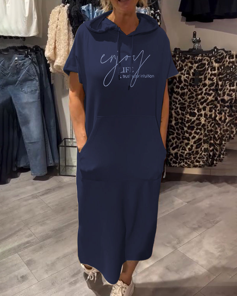 Ebba™ | Casual kjole med hætte og feminin pasform