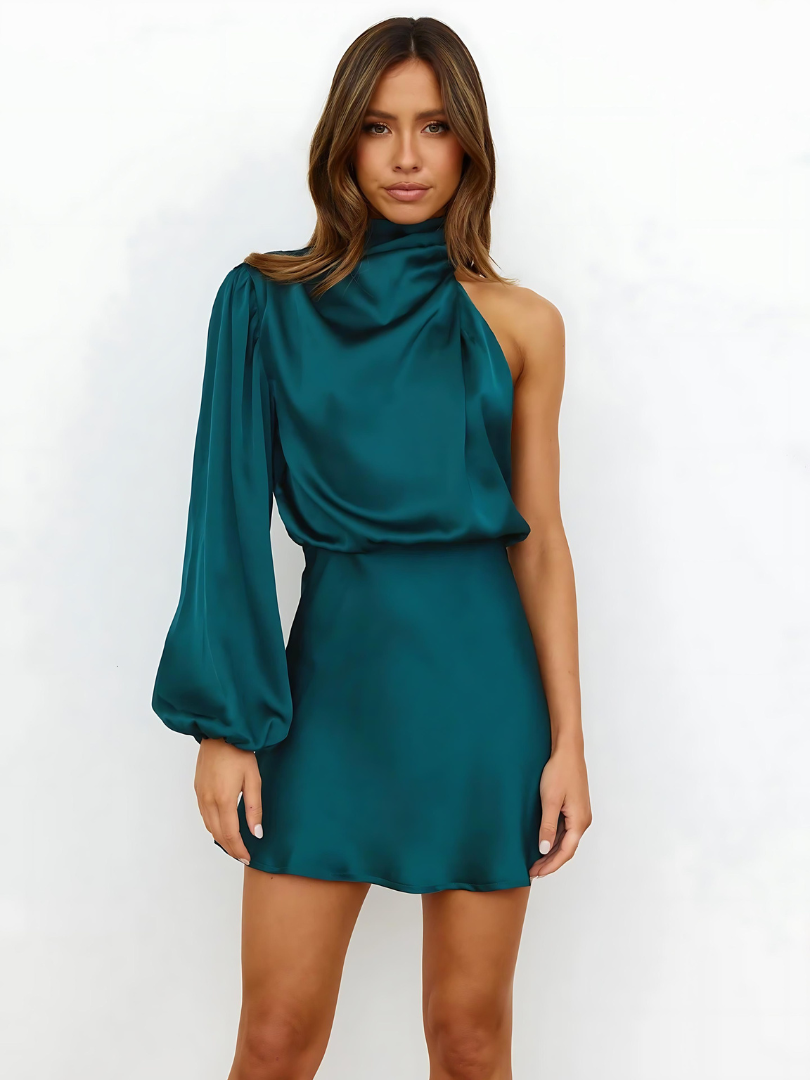 Eline | Satin One-Shoulder Kjole