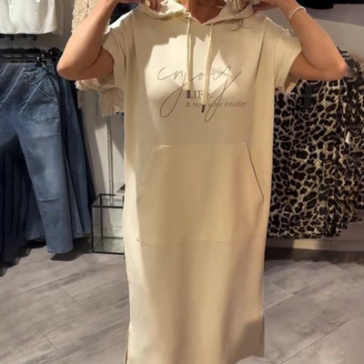 Ebba™ | Casual kjole med hætte og feminin pasform