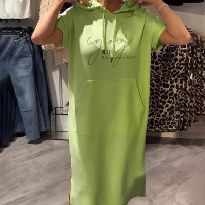 Ebba™ | Casual kjole med hætte og feminin pasform