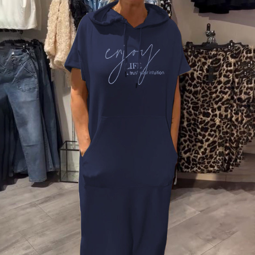 Ebba™ | Casual kjole med hætte og feminin pasform