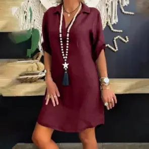 Sophia linned kjole
