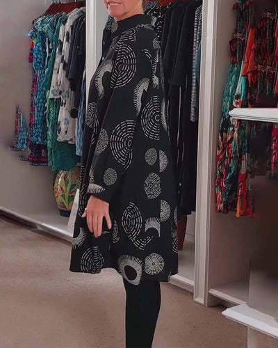 Casual kjole med geometrisk print